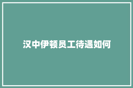 汉中伊顿员工待遇如何