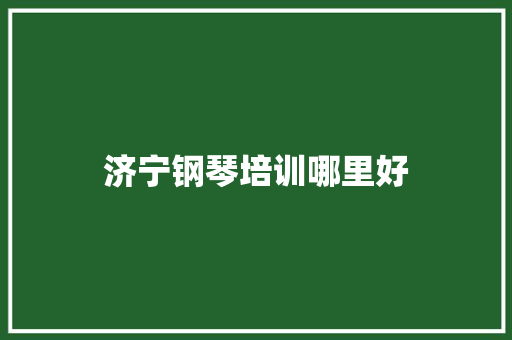 济宁钢琴培训哪里好