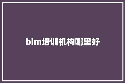 bim培训机构哪里好 成语大全