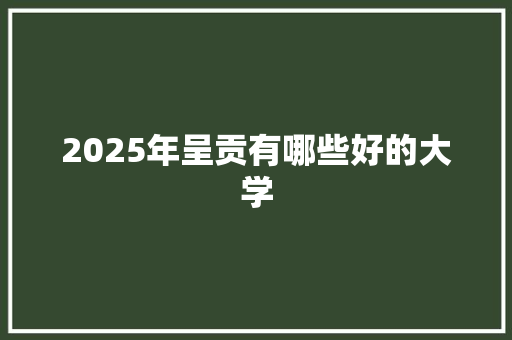 2025年呈贡有哪些好的大学 工作总结