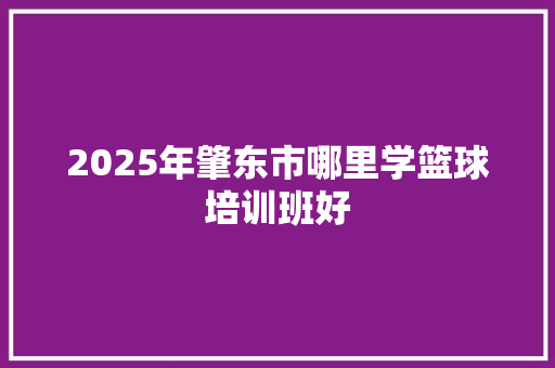 2025年肇东市哪里学篮球培训班好