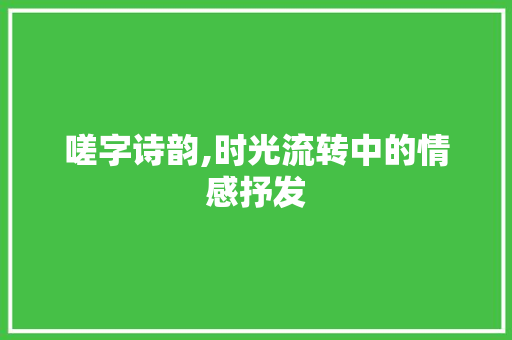 嗟字诗韵,时光流转中的情感抒发