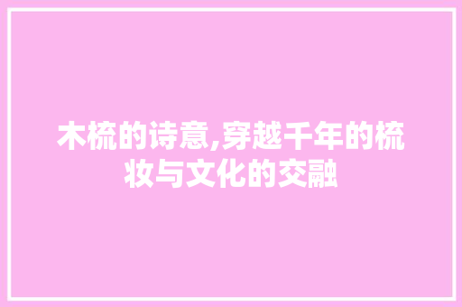 木梳的诗意,穿越千年的梳妆与文化的交融