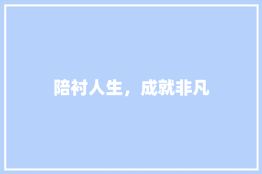 陪衬人生，成就非凡