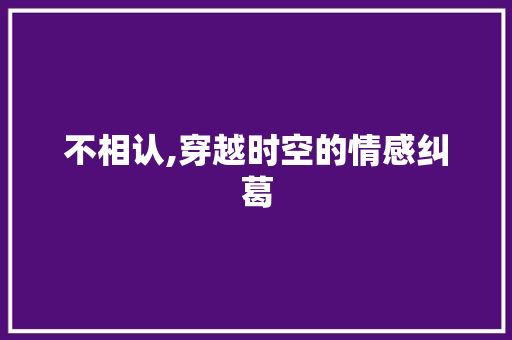 不相认,穿越时空的情感纠葛