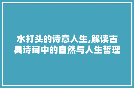 水打头的诗意人生,解读古典诗词中的自然与人生哲理 诗词鉴赏
