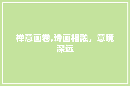 禅意画卷,诗画相融，意境深远