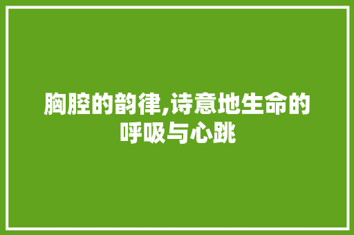 胸腔的韵律,诗意地生命的呼吸与心跳