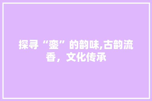 探寻“銮”的韵味,古韵流香，文化传承 个人简历