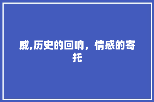戚,历史的回响，情感的寄托