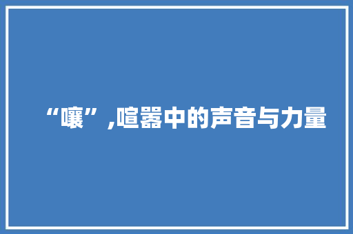 “嚷”,喧嚣中的声音与力量