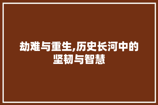 劫难与重生,历史长河中的坚韧与智慧 名人名言