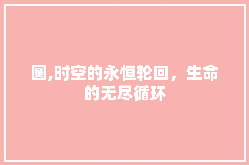 圆,时空的永恒轮回，生命的无尽循环 合同范本