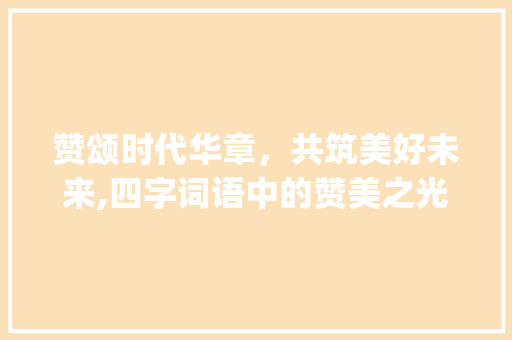 赞颂时代华章，共筑美好未来,四字词语中的赞美之光_表示赞扬意思的四字词语