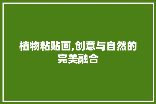 植物粘贴画,创意与自然的完美融合