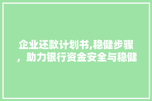 企业还款计划书,稳健步骤，助力银行资金安全与稳健发展
