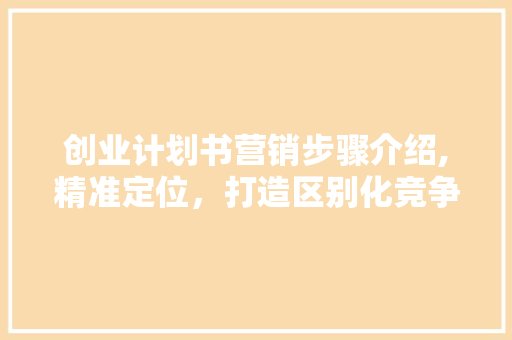 创业计划书营销步骤介绍,精准定位，打造区别化竞争优势