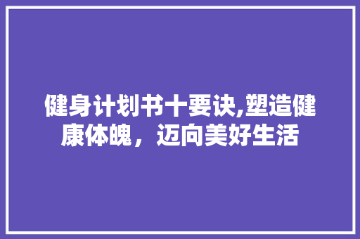 健身计划书十要诀,塑造健康体魄，迈向美好生活