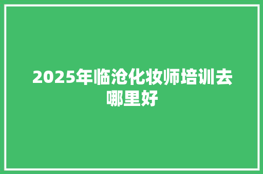 2025年临沧化妆师培训去哪里好