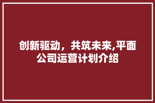 创新驱动，共筑未来,平面公司运营计划介绍