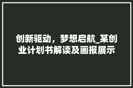 创新驱动，梦想启航_某创业计划书解读及画报展示