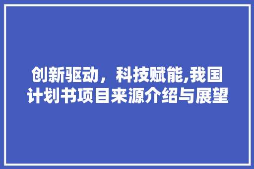 创新驱动，科技赋能,我国计划书项目来源介绍与展望