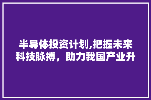 半导体投资计划,把握未来科技脉搏，助力我国产业升级 诗词鉴赏