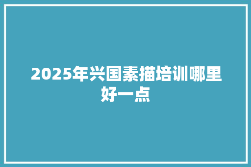 2025年兴国素描培训哪里好一点