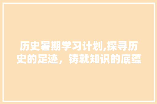 历史暑期学习计划,探寻历史的足迹，铸就知识的底蕴