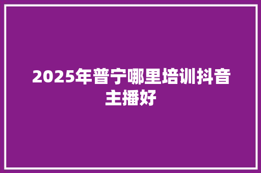 2025年普宁哪里培训抖音主播好 工作计划